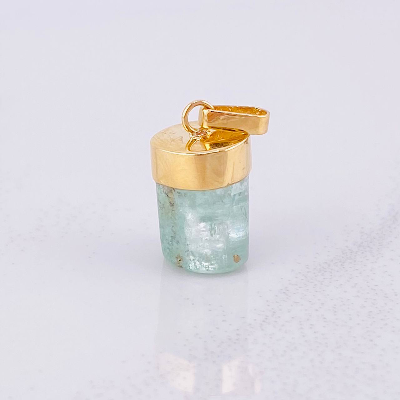 Dije Morralla Esmeralda 2g / 1.8cm Oro Amarillo 18K