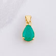 Dije Lágrima Esmeralda 1.2pts 1.3g / 1.6cm Oro Amarillo 18K