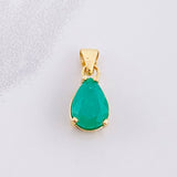 Dije Lágrima Esmeralda 1.2pts 1.3g / 1.6cm Oro Amarillo 18K