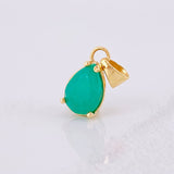Dije Lágrima Esmeralda 1.2pts 1.3g / 1.6cm Oro Amarillo 18K