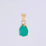 Dije Lágrima Esmeralda 1.2pts 1.3g / 1.6cm Oro Amarillo 18K