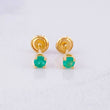 Topos Cuatro Garras Esmeraldas 30pts 0.75g / 3.1mm Oro Amarillo 18K