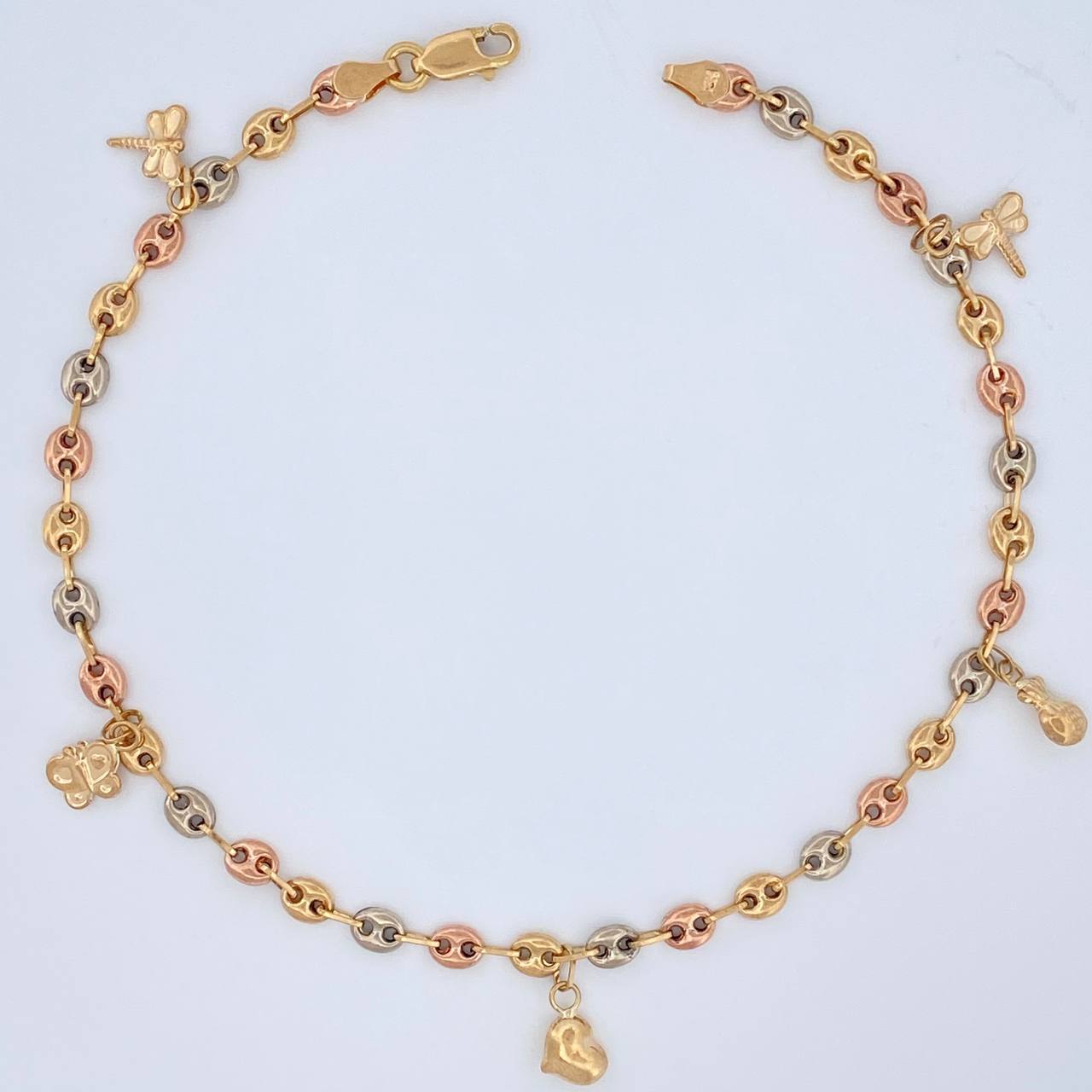 Tobillera GC 5.1gr / 25.6cm / 3.63mm Tres Oros 18K $