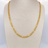 Cadena Figaro 8.8gr / 60.1cm / 4.43mm Oro Amarillo +1 18K $