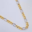 Cadena Figaro 6.2gr / 65.2cm / 3.15mm Dos Oros Amarillo Blanco +1 18K $