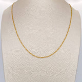 Cadena Figaro 1gr / 44.9cm / 1.4mm Oro Amarillo +1 18K $