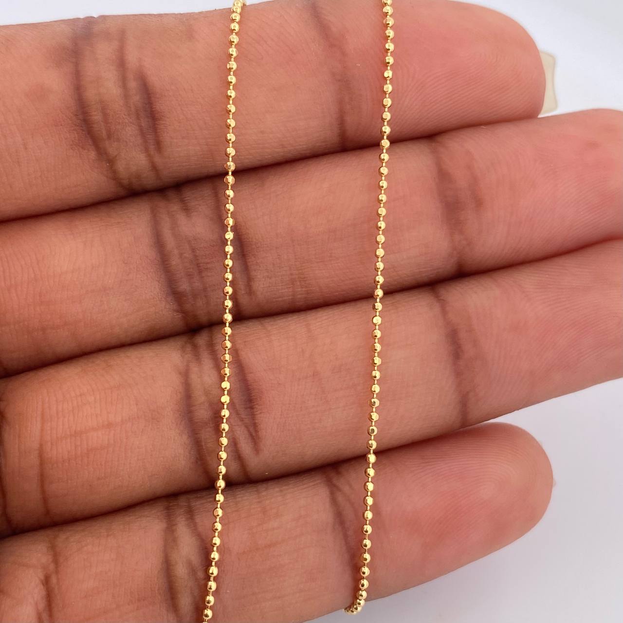 Cadena Militar 2.1gr / 45.4cm / 1.04mm Oro Amarillo +3 18K $