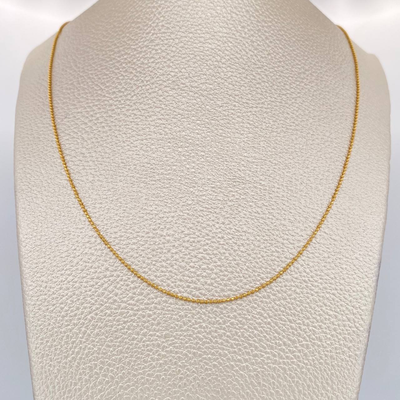 Cadena Militar 2.1gr / 45.4cm / 1.04mm Oro Amarillo +3 18K $