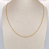 Cadena Militar 2.1gr / 45.4cm / 1.04mm Oro Amarillo +3 18K $