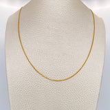 Cadena Mini Cubana 2.6gr / 50.3cm / 0.98mm Oro Amarillo +1 18K $