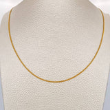 Cadena Cubana Reticulada 1.15gr / 45.8cm / 1.2mm Oro Amarillo +3 18K $