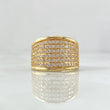 Anillo Churumbela Infinita 7.15gr / T6 3/4 / Circones Blancos Oro Amarillo 18K