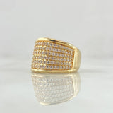 Anillo Churumbela Infinita 7.15gr / T6 3/4 / Circones Blancos Oro Amarillo 18K