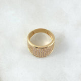 Anillo Churumbela Infinita 7.15gr / T6 3/4 / Circones Blancos Oro Amarillo 18K