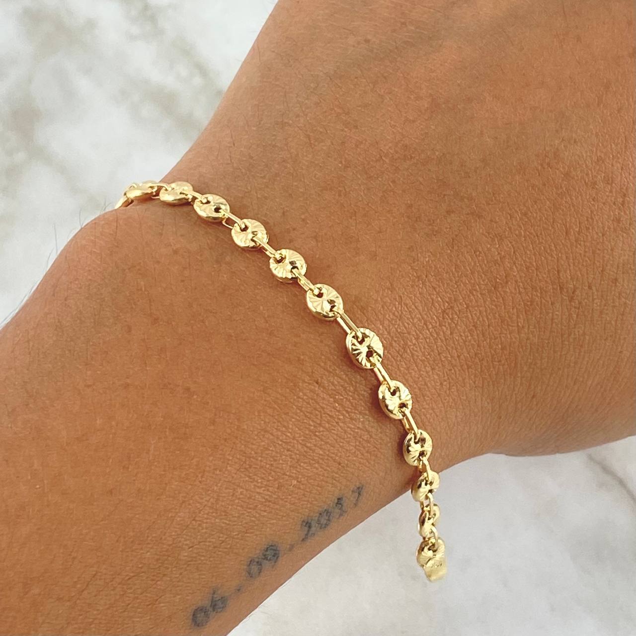 Pulso GC 3.15gr / 17.5cm / 4.2mm Diamantado Oro Amarillo 18K *