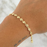 Pulso GC 3.15gr / 17.5cm / 4.2mm Diamantado Oro Amarillo 18K *