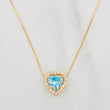 Set Cadena Veneciana + Dije Corazón Moisanitas 1.02 qts / 2.5g / 45cm Oro Amarillo 18K