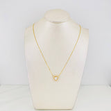Set Cadena Veneciana + Dije Corazón Moisanitas 1.02 Qts / 2.45g / 45cm Oro Amarillo 18K