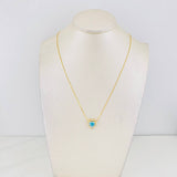 Set Cadena Veneciana + Dije Corazón Moisanitas 1.02 Qts / 2.6g / 50cm Oro Amarillo 18K