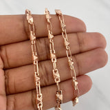 Cadena Rustica 9.4 g / 51 cm / 4 mm Oro Rosa 18K