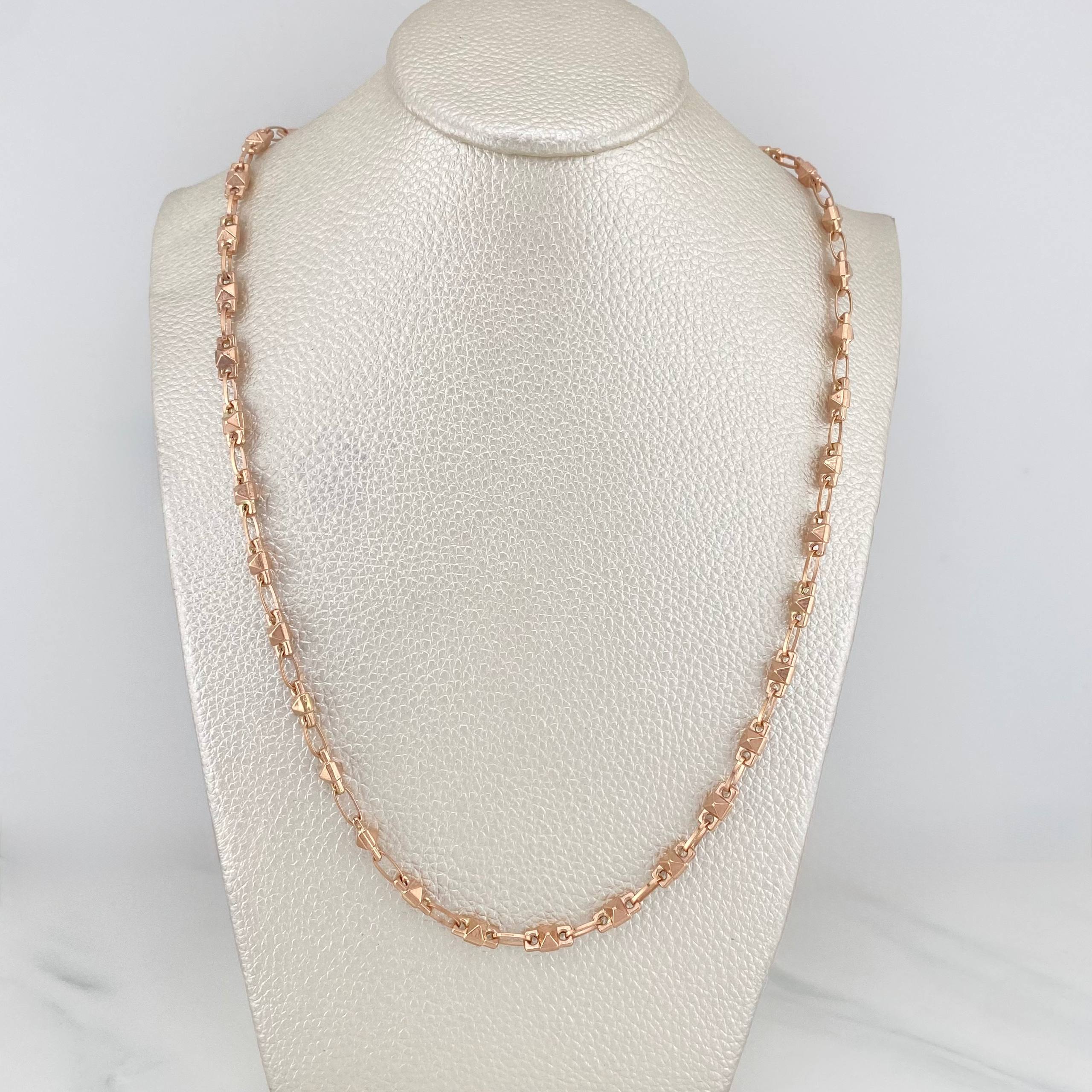 Cadena Rustica 9.4 g / 51 cm / 4 mm Oro Rosa 18K
