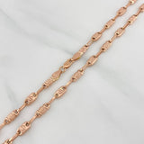 Cadena Rustica Tornillo 8.7 g / 51.5 cm / 3.95 mm Oro Rosa 18K
