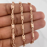 Cadena Rustica Tornillo 8.7 g / 51.5 cm / 3.95 mm Oro Rosa 18K