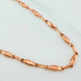 Cadena Rustica Eslabon 7.9 g / 52 cm / 3.25 mm Oro Rosa 18K