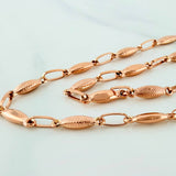 Cadena Rustica Eslabon 7.9 g / 52 cm / 3.25 mm Oro Rosa 18K