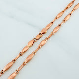 Cadena Rustica Eslabon 7.9 g / 52 cm / 3.25 mm Oro Rosa 18K