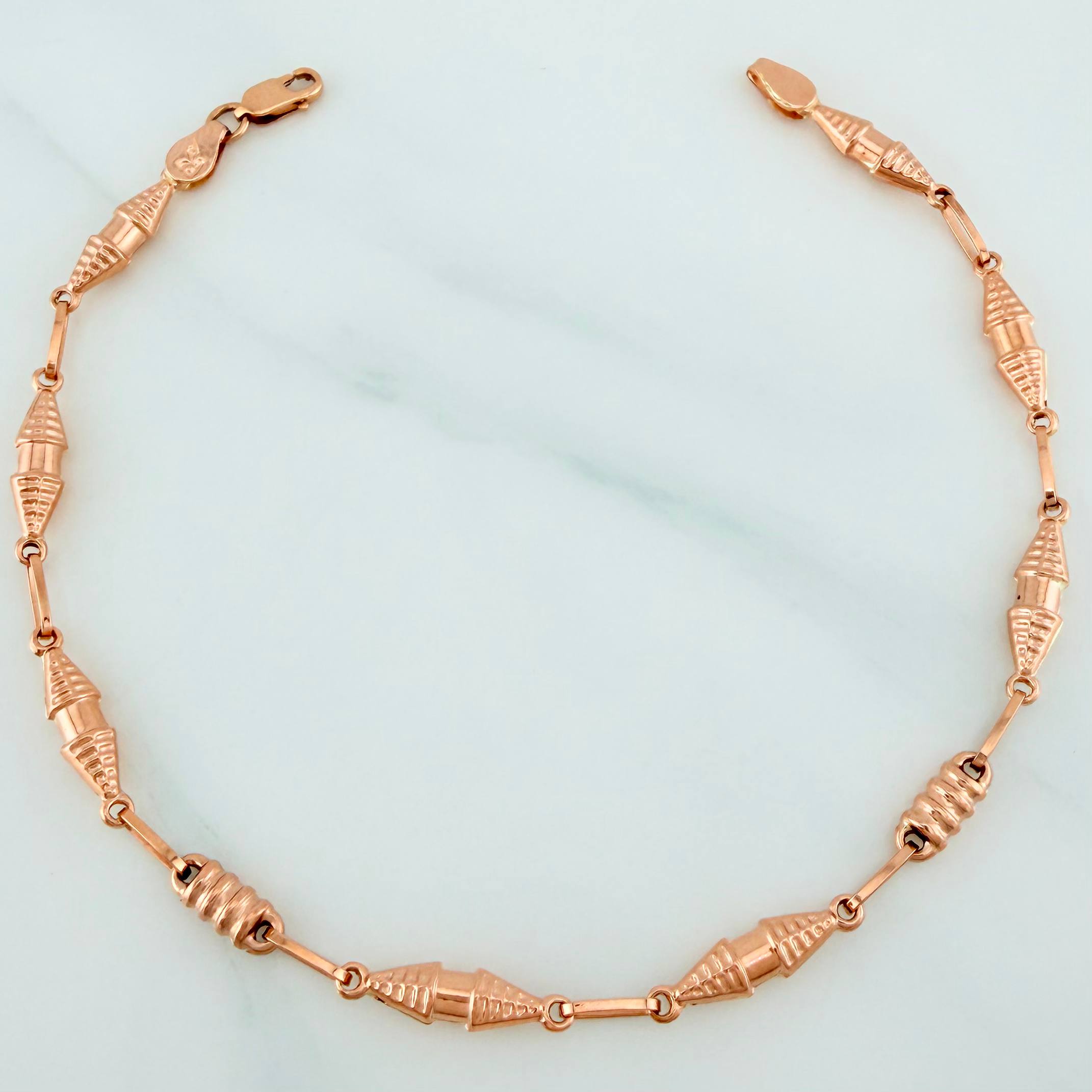 Pulso Rustico Dubai 3.45 g / 21 cm / 1.55 mm Oro Rosa 18K