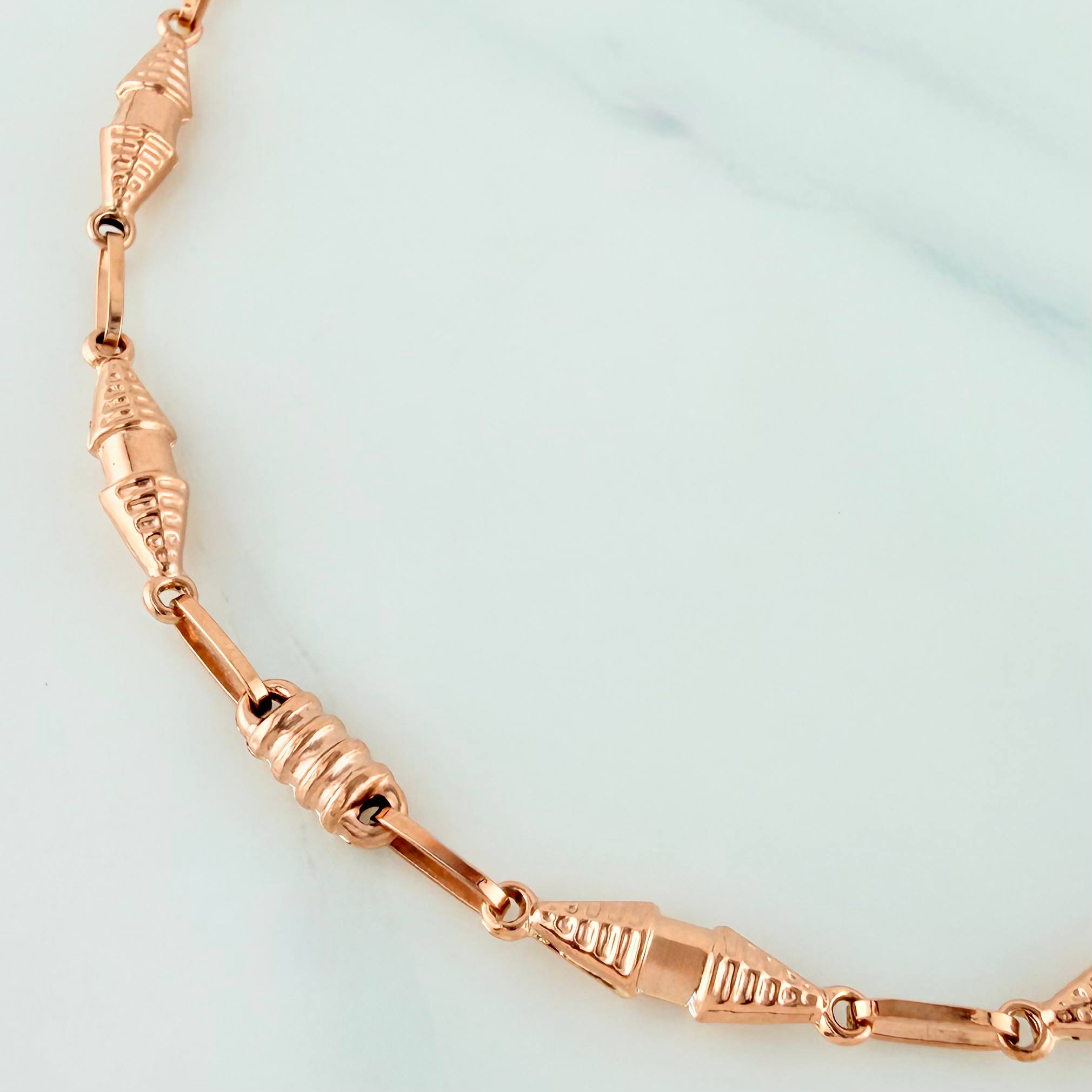 Pulso Rustico Dubai 3.45 g / 21 cm / 1.55 mm Oro Rosa 18K