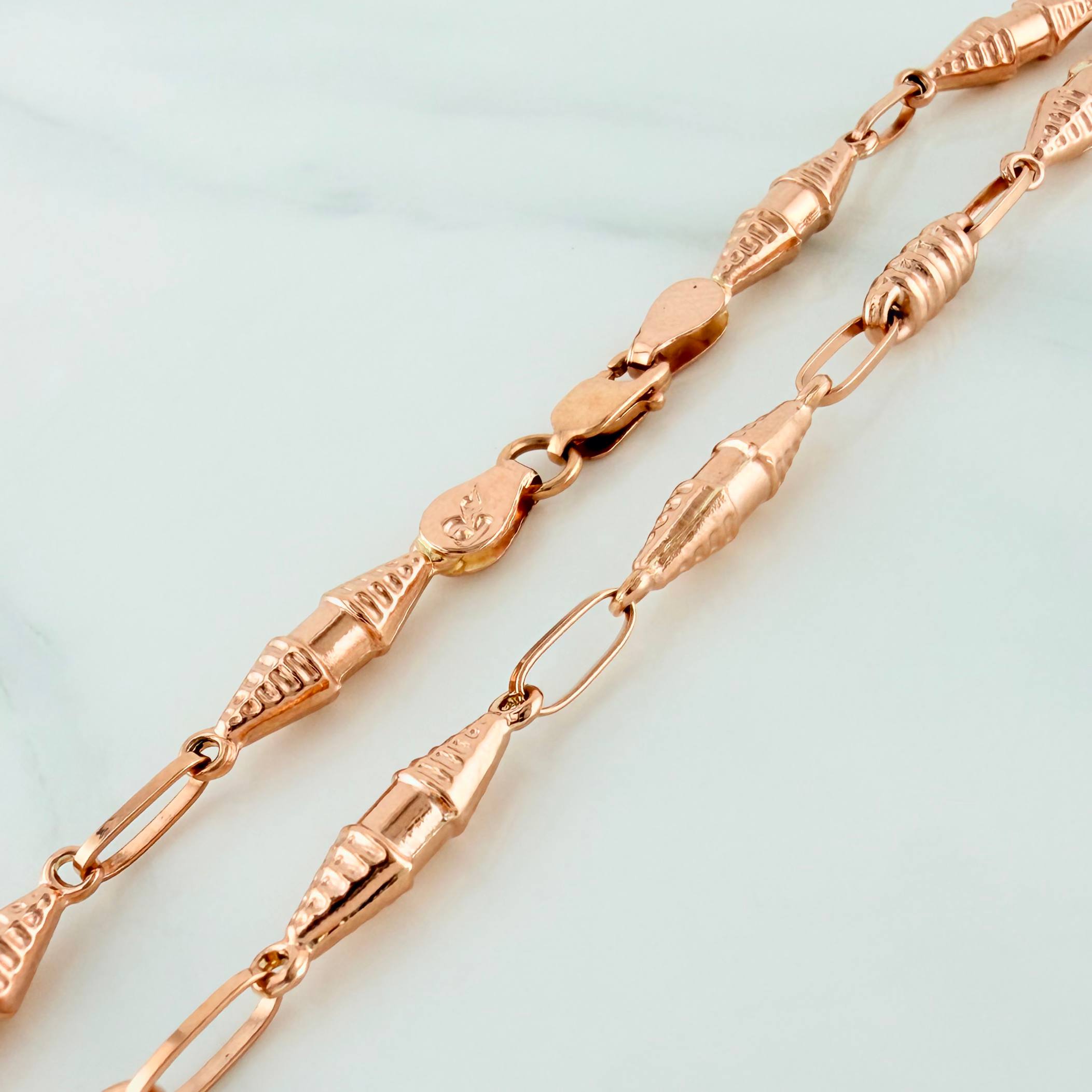 Pulso Rustico Dubai 3.45 g / 21 cm / 1.55 mm Oro Rosa 18K