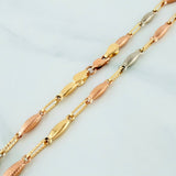Pulso Rustico Eslabon 3.5 g / 21.5 cm / 2 mm Tres Oros 18K