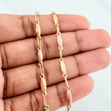 Pulso Rustico Eslabon 3.35 g / 21 cm / 1.1 mm Tres Oros 18K