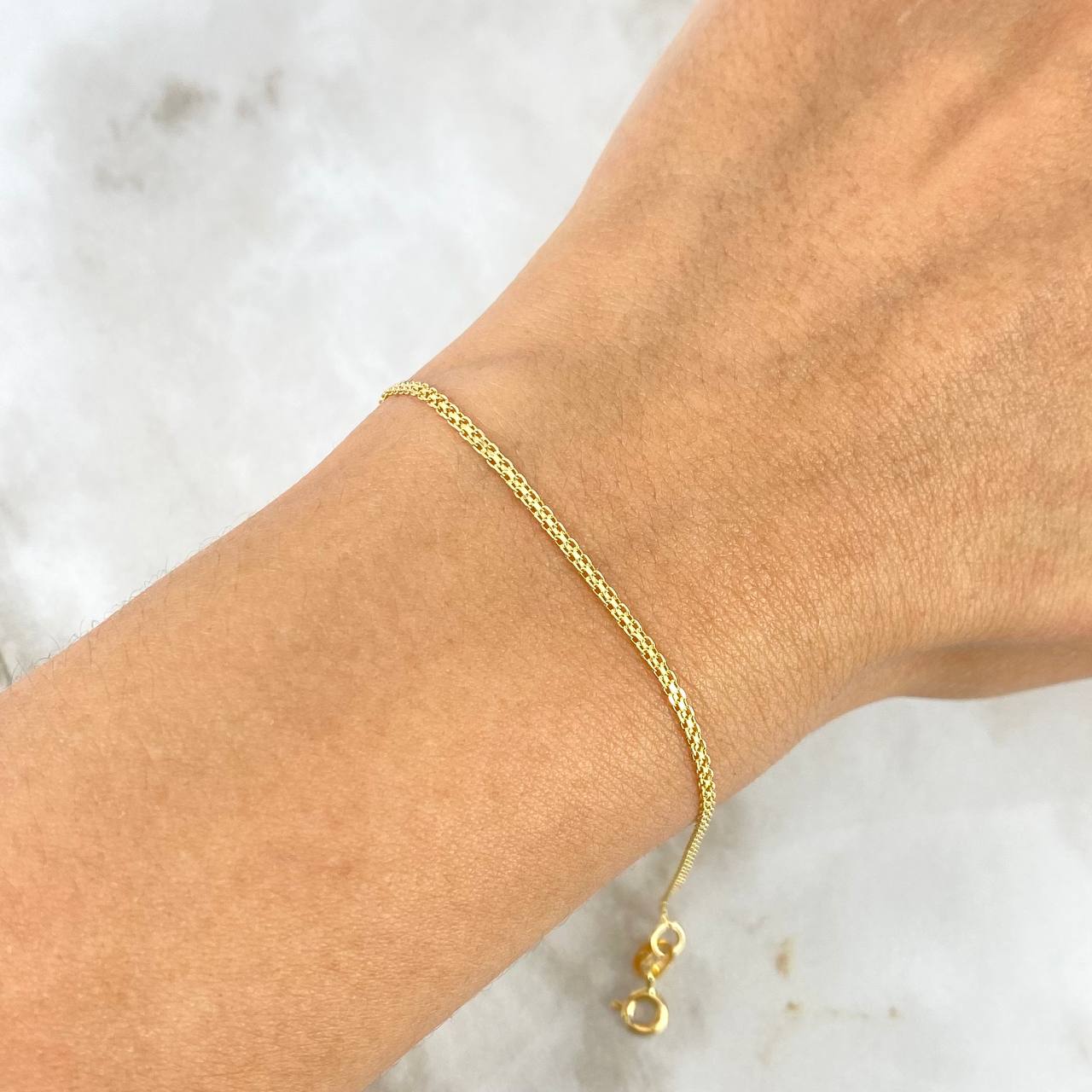 Pulso Chino 1.25gr / 20cm / 1.5mm Oro Amarillo +1 18K ©