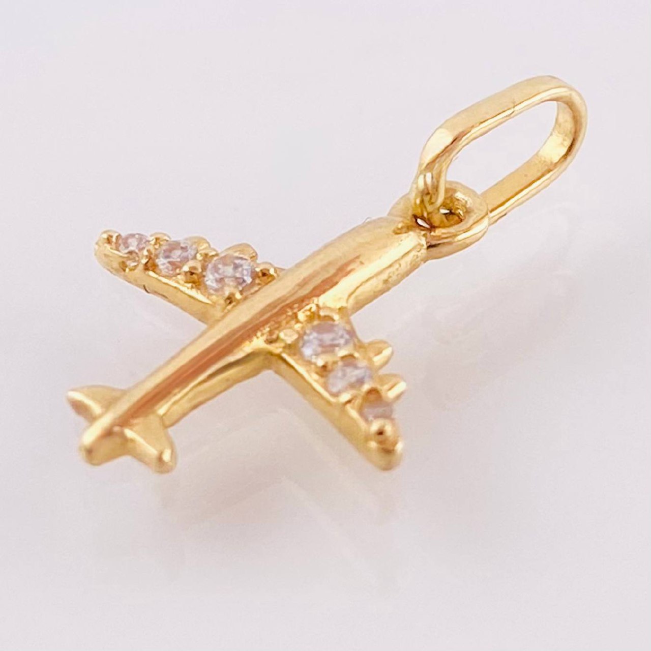 Dije Avion 0.9gr / 1.9cm / Oro Amarillo 18K