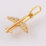 Dije Avion 0.9gr / 1.9cm / Oro Amarillo 18K