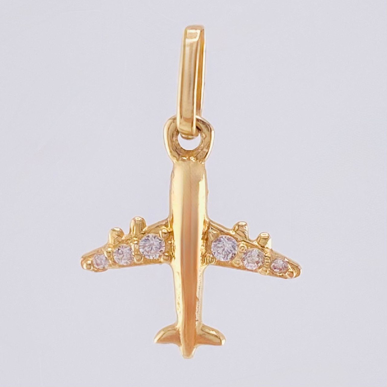 Dije Avion 0.9gr / 1.9cm / Oro Amarillo 18K