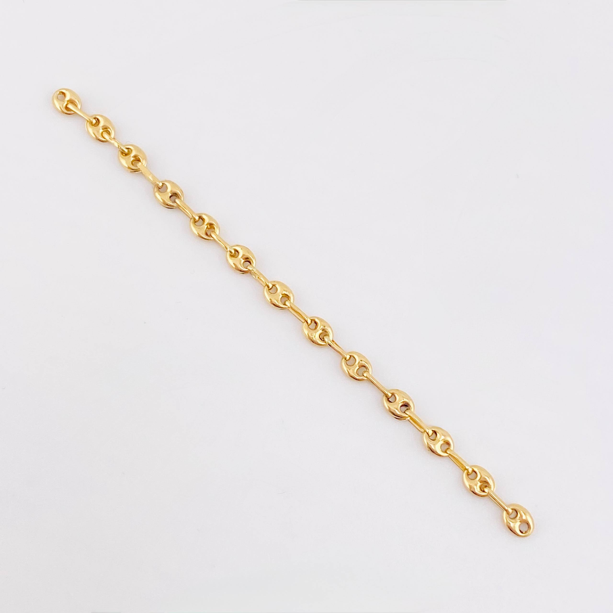 Herraje Retazo GC 13 Eslabones 0.8gr / 8cm / 3.3mm Oro Amarillo 18K