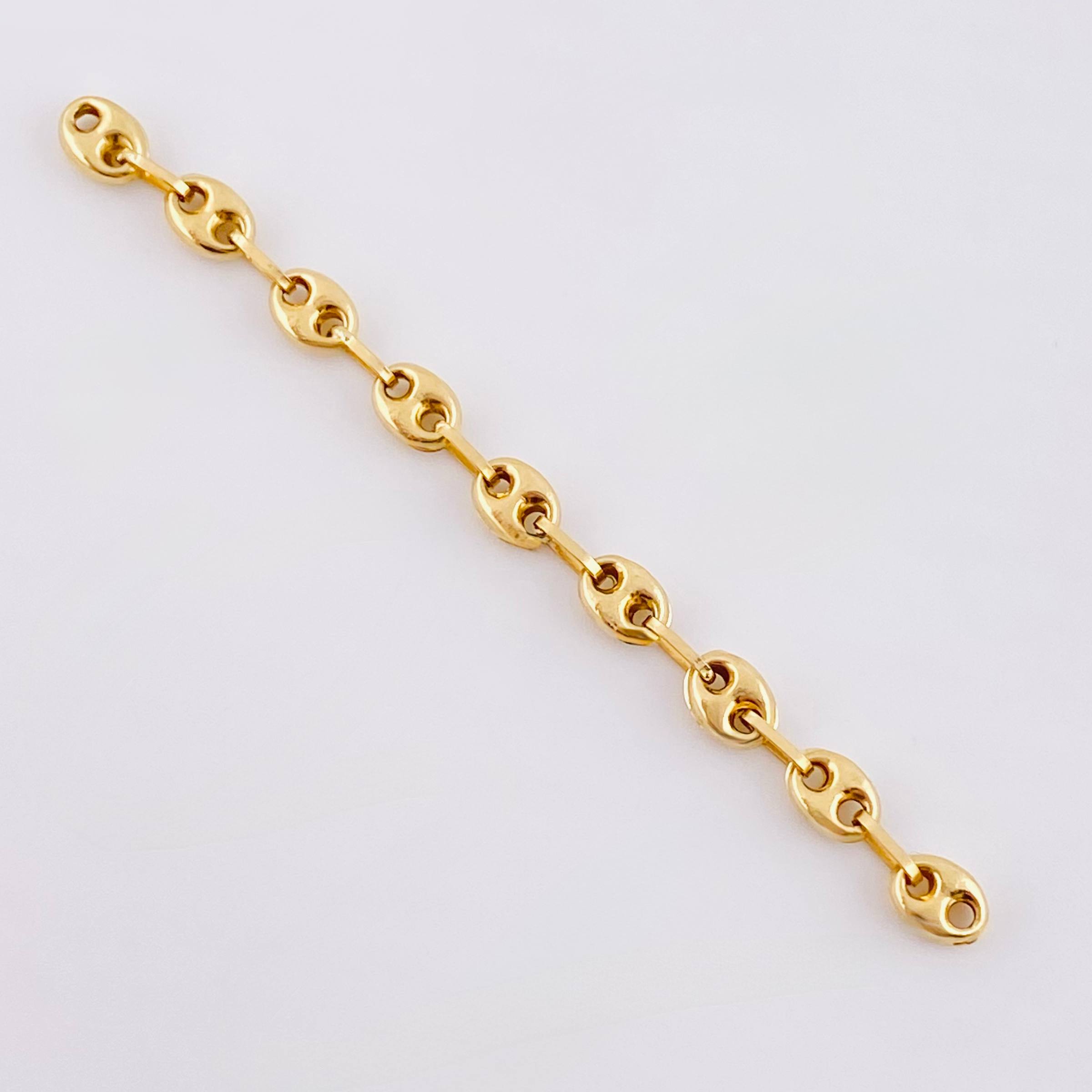 Herraje Retazo GC 9 Eslabones 0.8gr / 6.5cm / 4.2mm Oro Amarillo 18K