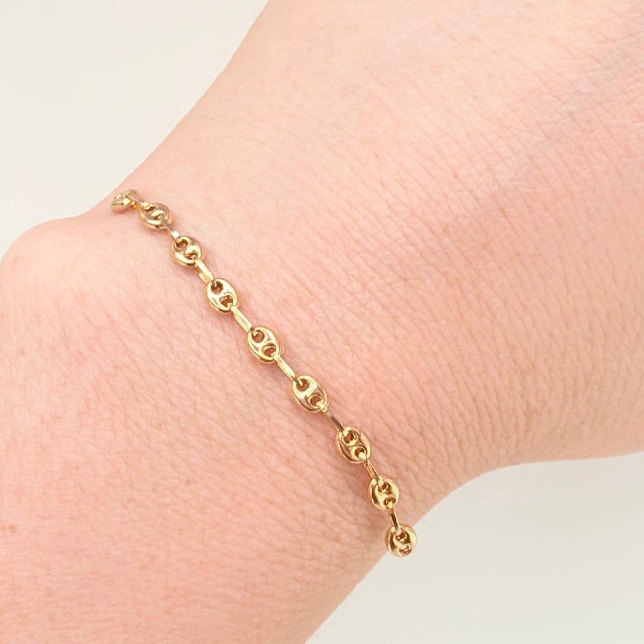 Herraje Retazo GC 9 Eslabones 0.8gr / 6.5cm / 4.2mm Oro Amarillo 18K