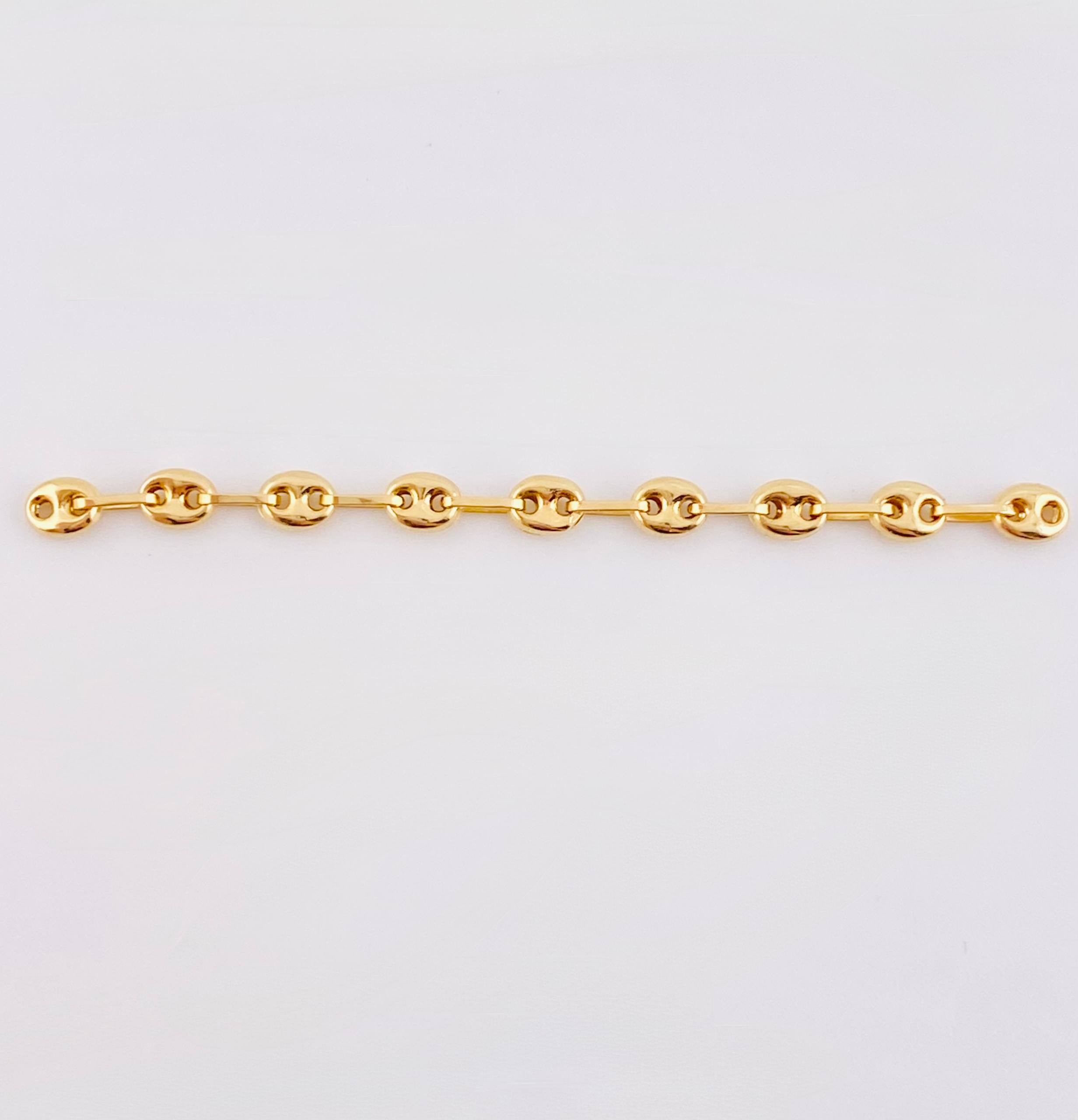 Herraje Retazo GC 9 Eslabones 0.6gr / 5.7cm / 3.3mm Oro Amarillo 18K