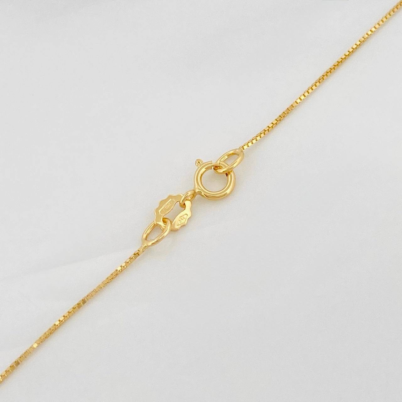 Set Cadena Veneciana + Dije Corazón Moisanitas 1.02 Qts / 2.4g / 40cm Oro Amarillo 18K