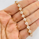 Pulso Flores 11.2g / 16cm / 6mm Oro Amarillo 18K