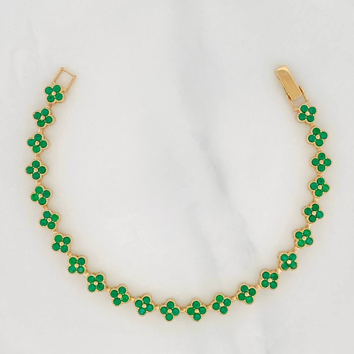 Pulso Flores 11g / 17cm / 6.1mm Oro Amarillo 18K