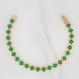 Pulso Flores 11g / 17cm / 6.1mm Oro Amarillo 18K