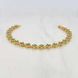 Pulso Flores 11g / 17cm / 6.1mm Oro Amarillo 18K