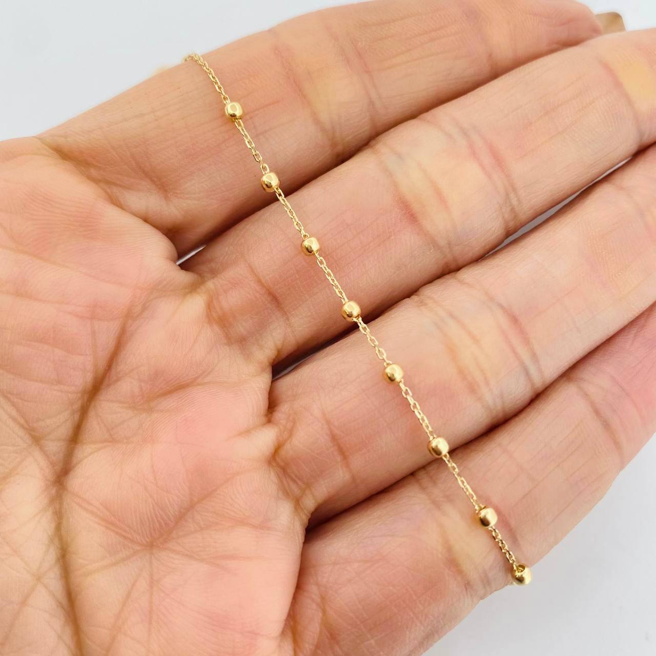 Pulso Denario Virgen Milagrosa 1.75g / 16cm / 2mm Oro Amarillo 18K