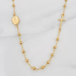Cadena Denario Virgen Milagrosa Cruz 2.7g / 45cm / 2.1mm Oro Amarillo 18K